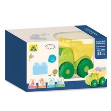 Kiumhouse 粉彩積木和汽車 22p, 混色