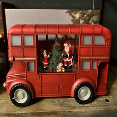 Marsh Marigold 聖誕老人巴士音樂盒 30cm, 混合色, 9.3 x 18 x 30 cm, 1個