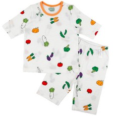 Maykids 孩童蔬菜印花7分袖睡衣+睡褲