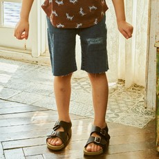 ToTo Heros 男童 TH Miles 五分直筒牛仔褲