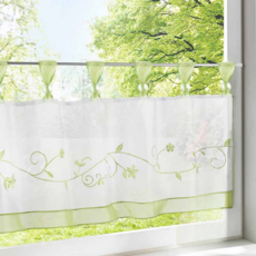 Narin Narae 春日薄霧廚房窗簾, 綠色