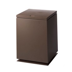 MONACO OLIVE 素色方形按壓式垃圾桶, 棕色, 1個