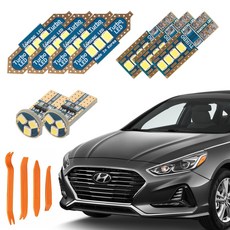 CARTEM Luna LED 汽車室內燈 + 拆卸工具 全套, 現代 LF Sonata New Rise 一般型 2017年3月~2019年2月, 1套