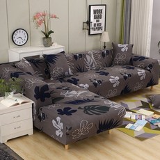 星星四季圖案素色沙發套, 葉子花朵