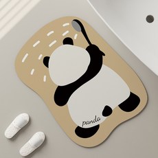 Witherhome Tongsil Tongsil 熊貓防滑墊, 奶茶色