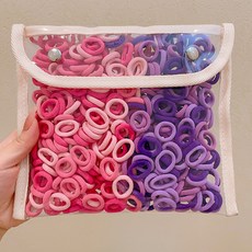 女童迷你柔軟甜甜圈髮圈200入組