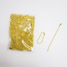 MaDaKkuMi DIY用圓珠鍊 12cm, 100個, 黃色