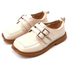 Lulushu 兒童漆皮雙扣帶樂福鞋