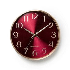ORIENT 金屬無噪音圓形壁鐘 25cm, 紅色