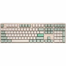 Ducky ONE 3 抹茶 PBT 雙注韓文鍵盤棕色全, 象牙白+淺綠, DKON2108, 茶軸
