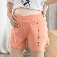 심플한 레터링 라인 포인트 임산부 반바지