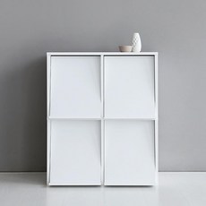 marketB EZBO 側邊四門收納櫃 6072, 白色
