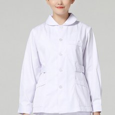 언헤브 라운드 긴팔 깔끔한 간호사복 상의