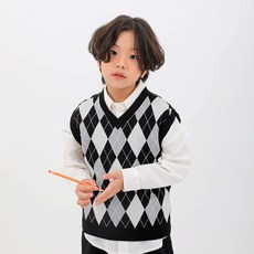 BerryCloset 男童Harry菱格紋針織背心