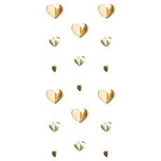 PARTYSHOW 3層立體心形掛飾, 金子