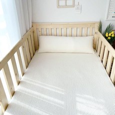 my little daisy 嬰兒床墊 絎縫人造絲雙面墊+固定鬆緊帶, 人造絲(白色), 1個