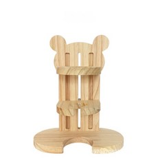 친절한마이쮸 햄스터 급수기 물그릇 스탠드, 원목, 1개