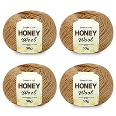 니뜨 허니 울 뜨개실 30g, 9진베이지, 4개