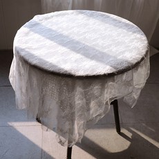 DAEHAN 韓國蕾絲背景布室內攝影道具 150 x 200 cm, 白色的, 2個