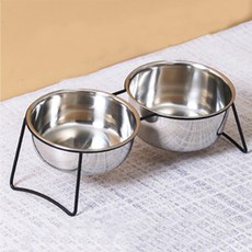 REDPUPPY 寵物不鏽鋼餐具 A 小型犬用 小碗 + 中碗 套組, 1套, 單一顏色