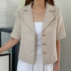 린다샵 여성용 연피뎁 반팔 자켓 cpjk4130c26