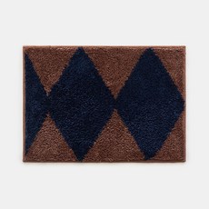 보웰 푹신한 롱파일 자카드 발매트, 브라운아가일