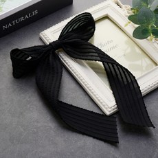 HanNal 爆米花高爾夫蝴蝶結自動髮夾