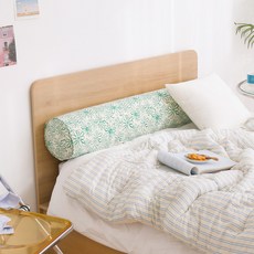 포홈 캔버스 코튼 원형 바디필로우 커버, 그린드로잉