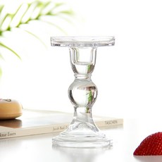 Jaber 玻璃燭台 中型, 透明