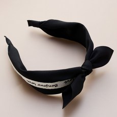 HANNAL RIBON 女孩童字樣布面髮箍