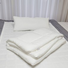 아띠블랑 모달 와이드 아기 침구 꿀잠 3종 세트, 화이트