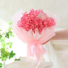 ScentBasket 不凋謝鮮花 永生鮮豔滿天星花束, 粉紅色