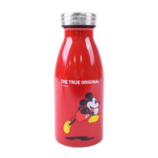 LiLFANT 米奇Milky不鏽鋼瓶, 紅色, 350ml, 1個
