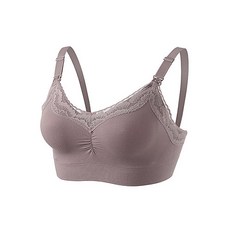 前端釦環蕾絲哺乳內衣