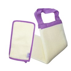 Oceantowel 背部拉環沐浴巾 + 沐浴海綿, 混色, 1套