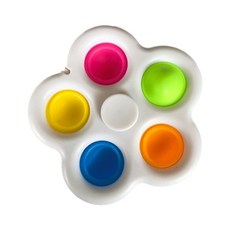 플라워 푸시팝 버블 스피너 5구, 하양, 1개