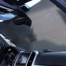 지앤와이 자동차 앞유리 흡착 햇빛가리개, 블랙, 1개