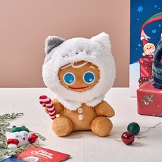 BUTTERSHOP 跑跑薑餅人 牛奶貓X勇敢餅乾 中型娃娃, 棕色, 1個, 24cm