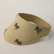 chenny bongbong 女童迷你蝴蝶結馬卡龍夏季遮陽帽