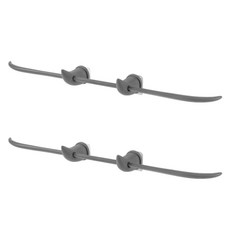 욕실 접착식 뿔모양 수건걸이 그레이, 2개, 2개