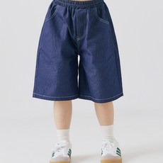 바브키즈 주니어 아동용 인디고 스티치 숏팬츠