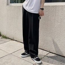 Zeta22 男士大尺碼防皺基本款隱藏式鬆緊帶彈性半寬版西裝褲 [1655]