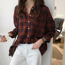 THE SIRUP 女款復古格紋襯衫