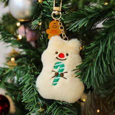 KiKi QUOKKA 聖誕節迷你鑰匙圈, Happi 奶油色, 16.5cm, 1個