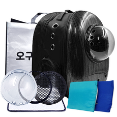 ye pet 寵物宇宙飛船外出包+防水墊, 黑色（袋），隨機發貨（墊）