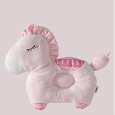 JOY MULTI 嬰兒粉彩彩色泰迪熊動物蠟筆小新抱枕粉紅馬, 1個, 混色