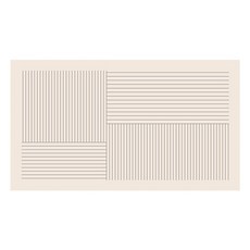 葉子小舖 珪藻泥地墊 方形, 線條弦流 米色, 1個