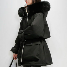 구디프 여성용 하프 야상 패딩