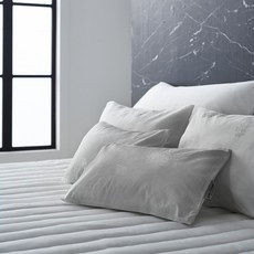 구스온 딥슬립 구스 호텔 낮은 목베개 + 베개커버 세트, 그레이, 1세트