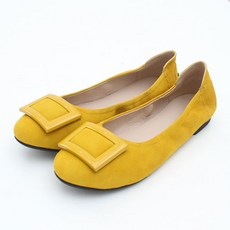 벨라노이 소프트한 양가죽 스퀘어 앞코장식 발편한 드라이빙 플랫슈즈 1cm